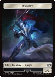 Hero (0003) // Knight Double-Sided Token [FINAL FANTASY Tokens] Magic: The Gathering