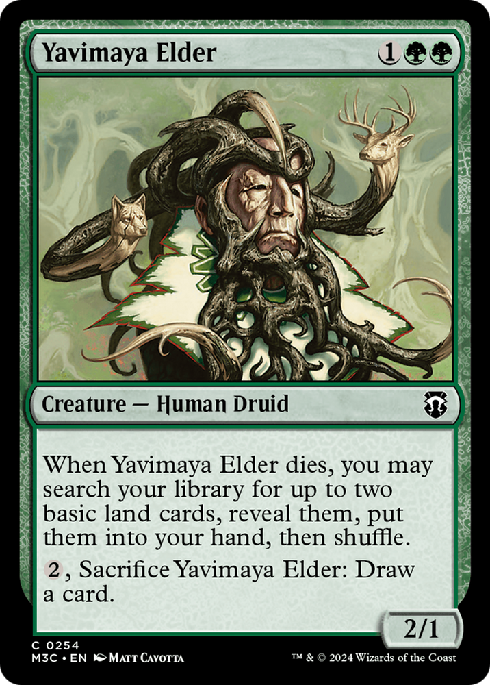 Yavimaya Elder (Ripple Foil) [Modern Horizons 3 Commander] Magic: The Gathering