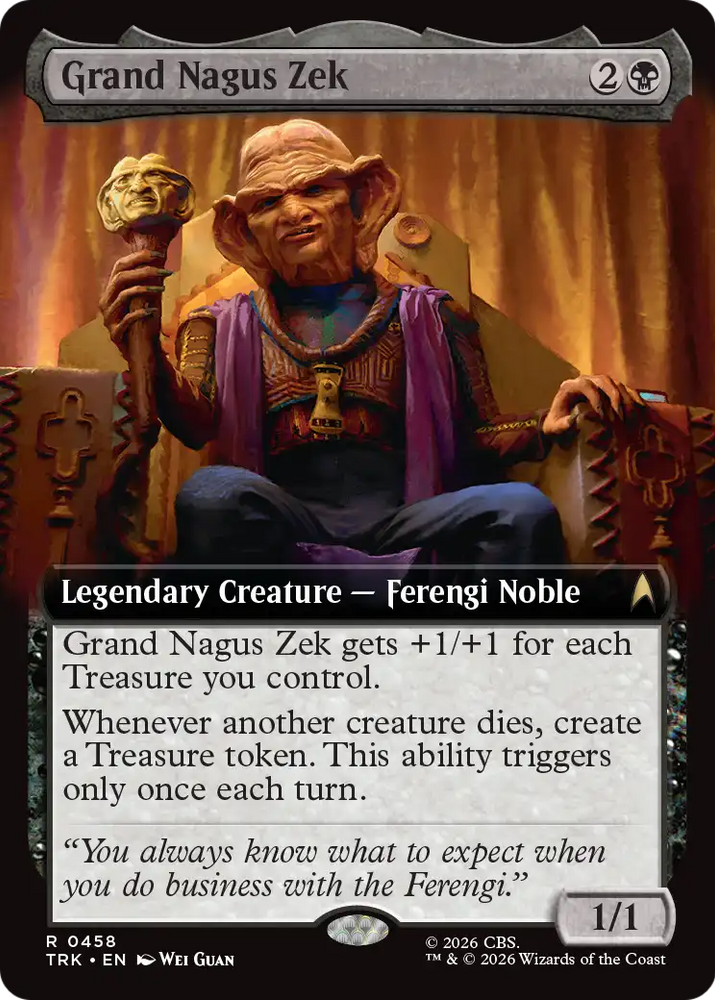 Grand Nagus Zek (Extended Art) [Star Trek] Magic: The Gathering