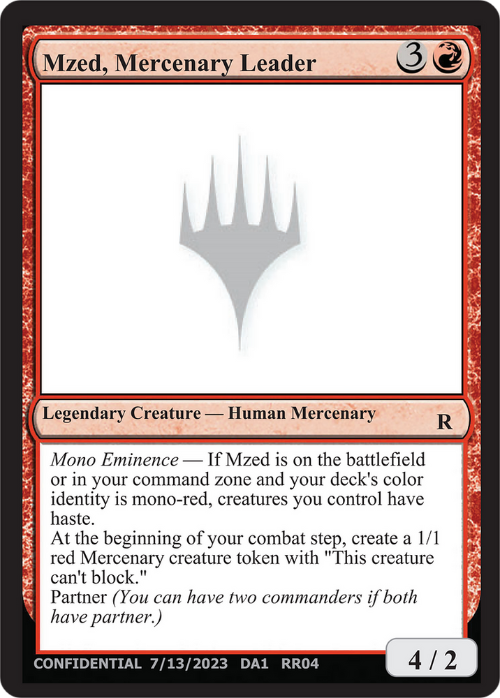 Mzed, Mercenary Leader [Unknown Event] Magic: The Gathering
