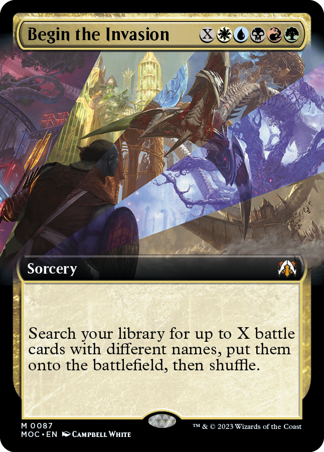 Begin the Invasion (Extended Art) [March of the Machine Commander] Magic: The Gathering