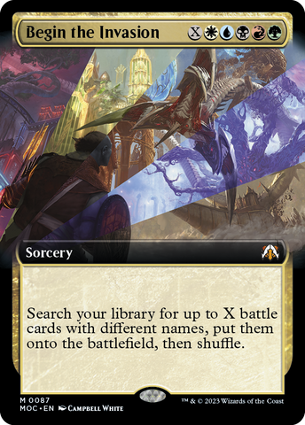 Begin the Invasion (Extended Art) [March of the Machine Commander] Magic: The Gathering