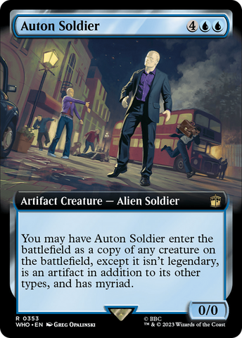 Auton Soldier (Extended Art) [Doctor Who] Magic: The Gathering
