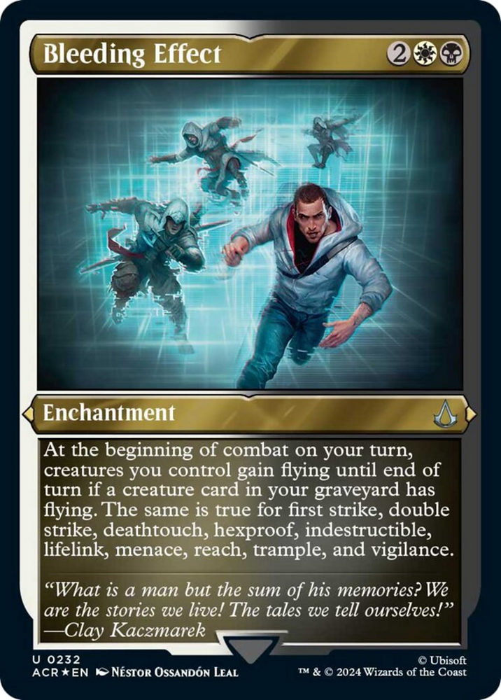 Bleeding Effect (Foil Etched) [Assassin's Creed] Magic: The Gathering