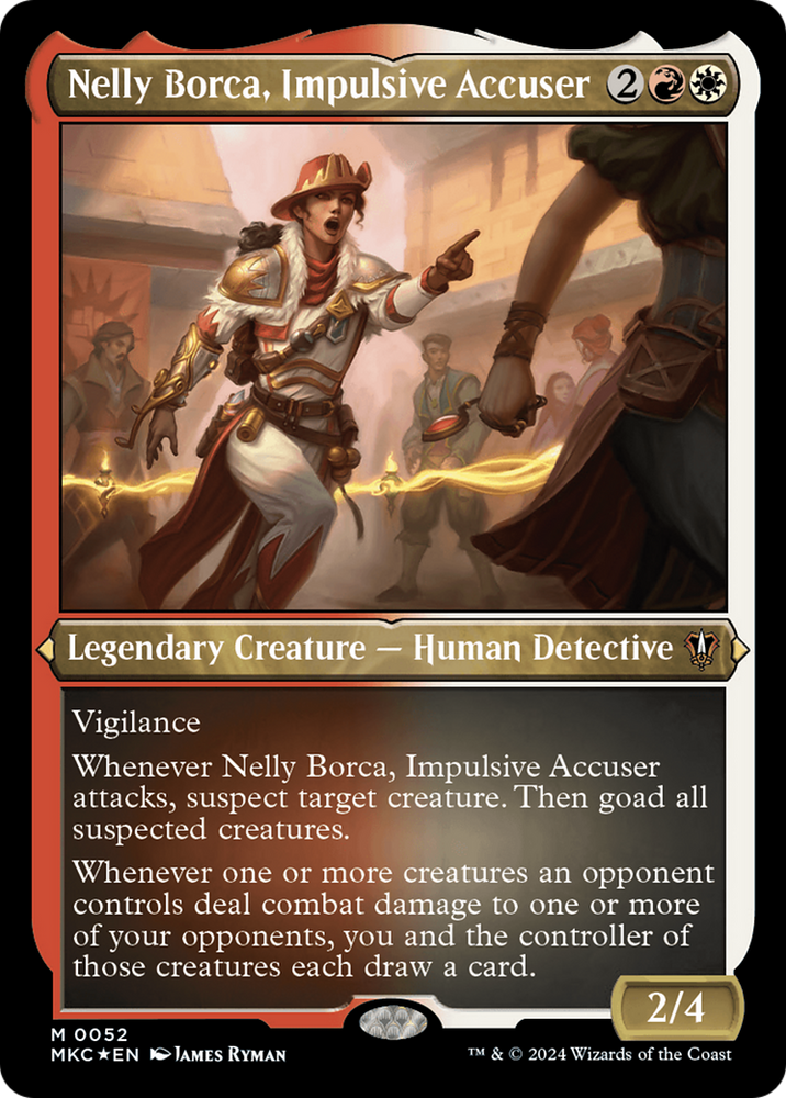 Nelly Borca, Impulsive Accuser (Display Commander) [Murders at Karlov Manor Commander] Magic: The Gathering