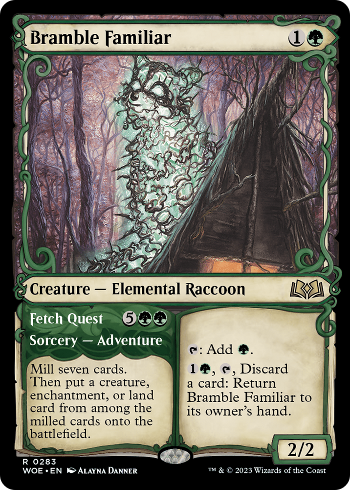 Bramble Familiar // Fetch Quest (Showcase) [Wilds of Eldraine] Magic: The Gathering