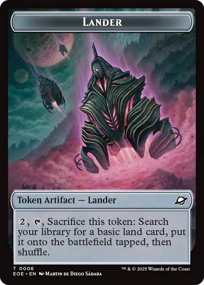 Drone // Lander (0006) Doubled-Sided Token [Edge of Eternities Tokens] Magic: The Gathering