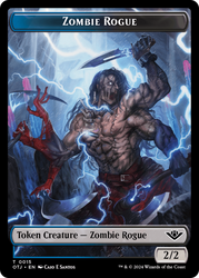 Mercenary // Zombie Rogue Double-Sided Token [Outlaws of Thunder Junction Tokens] Magic: The Gathering