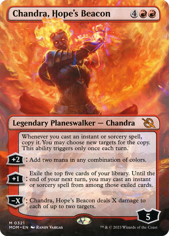 Chandra, Hope's Beacon (Borderless Alternate Art) [March of the Machine] Magic: The Gathering