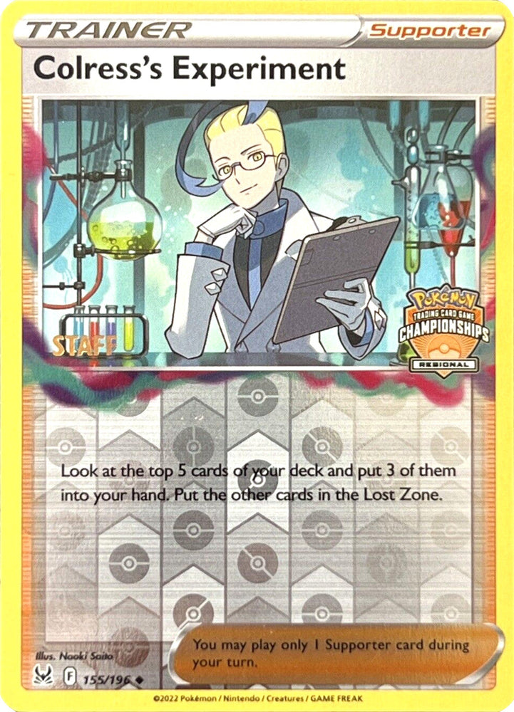 Colress's Experiment (Regional Championships) (Staff) [Sword & Shield: Lost Origin] Pokémon