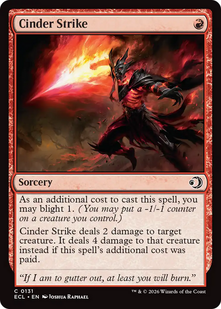 Cinder Strike [Lorwyn Eclipsed] Magic: The Gathering