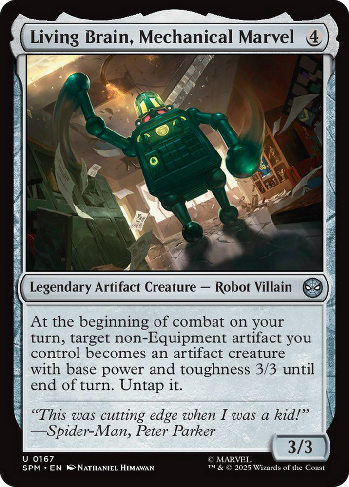 Living Brain, Mechanical Marvel [Marvel's Spider-Man] Magic: The Gathering