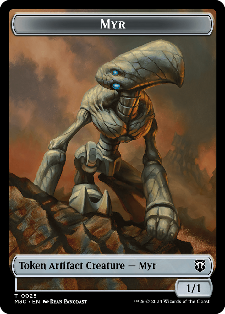 Construct // Myr Double-Sided Token [Modern Horizons 3 Commander Tokens] Magic: The Gathering