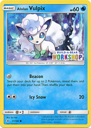 Alolan Vulpix (21/145) (Build A Bear Workshop Exclusive) [Sun & Moon: Guardians Rising] Pokémon