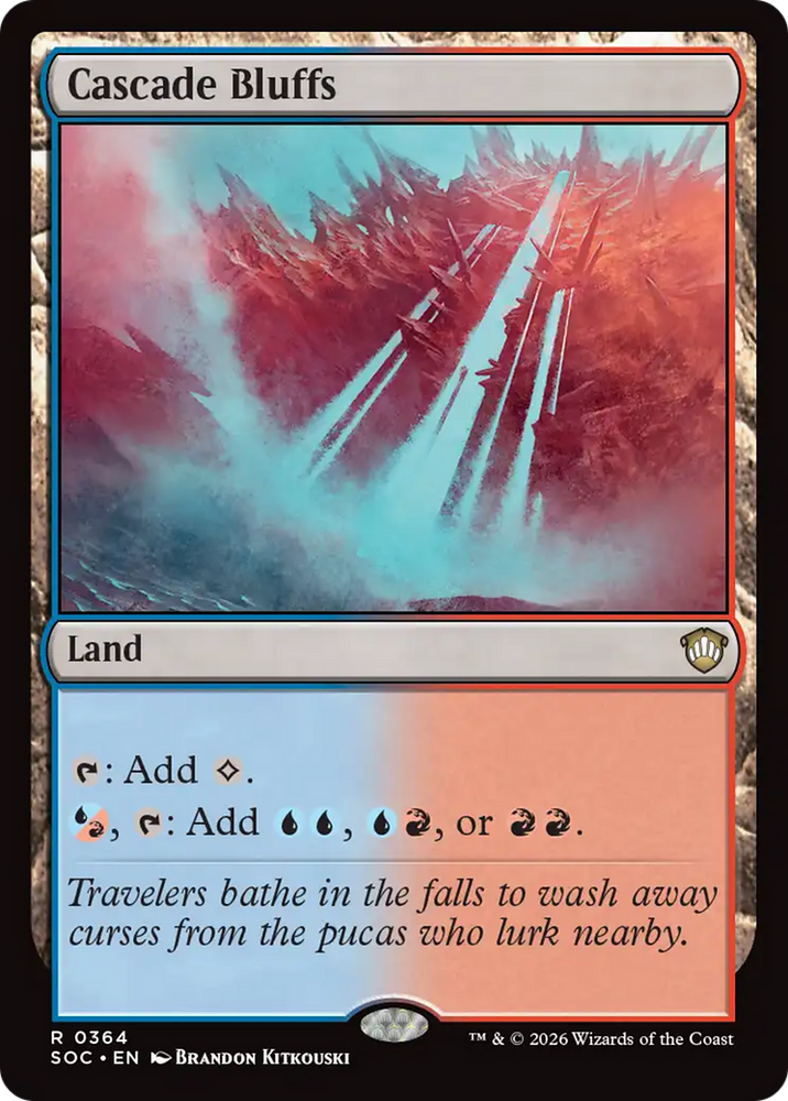 Cascade Bluffs [Secrets of Strixhaven Commander] Magic: The Gathering