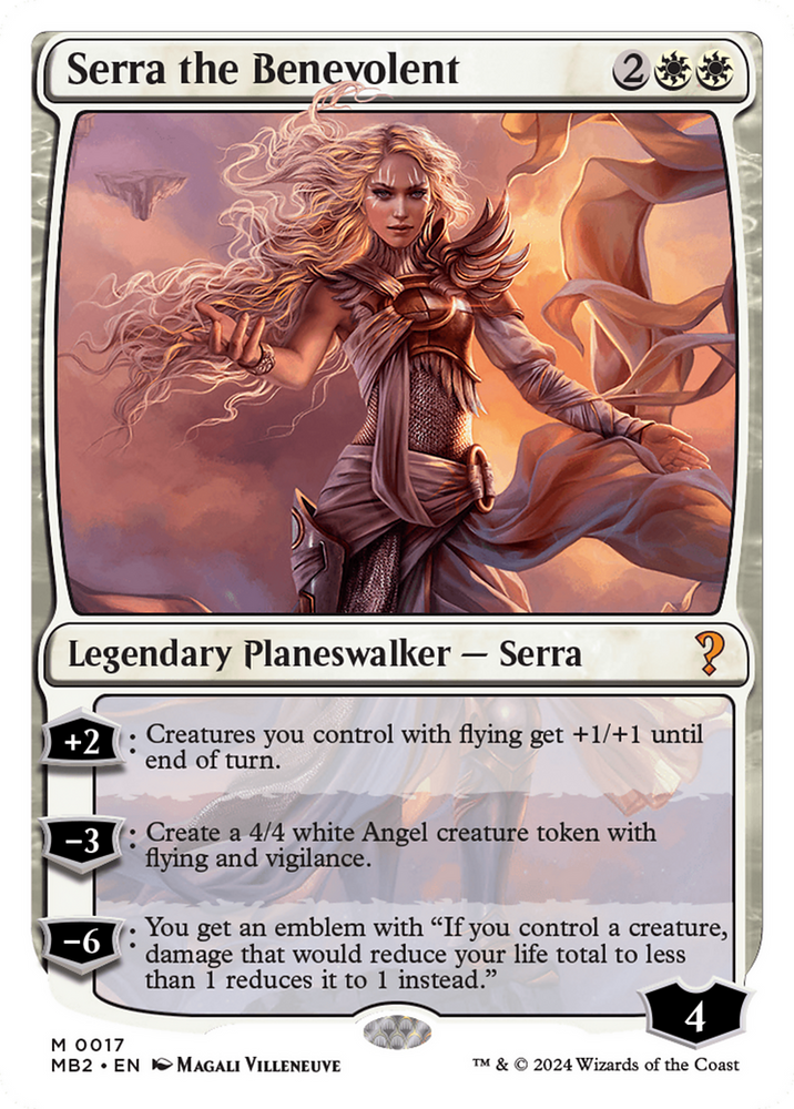 Serra the Benevolent (White Border) [Mystery Booster 2] Magic: The Gathering
