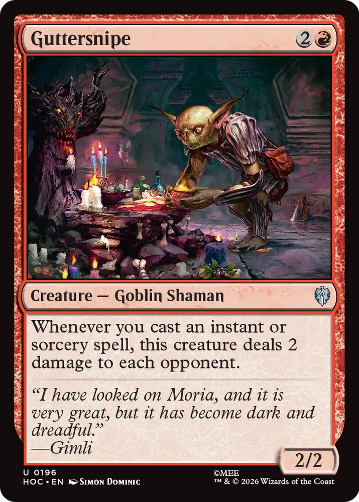 Guttersnipe [The Hobbit: Eternal-Legal] Magic: The Gathering