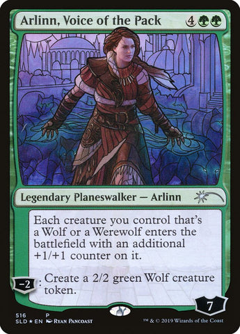 Arlinn, Voice of the Pack (Stained Glass) [Secret Lair Drop Promos] Magic: The Gathering