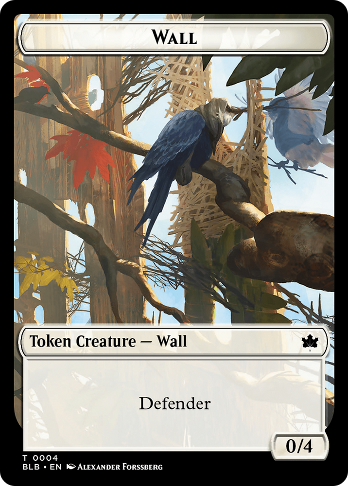 Wall // Intrepid Rabbit Double-Sided Token [Bloomburrow Tokens] Magic: The Gathering