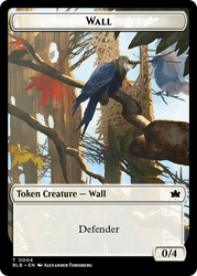 Wall // Intrepid Rabbit Double-Sided Token [Bloomburrow Tokens] Magic: The Gathering