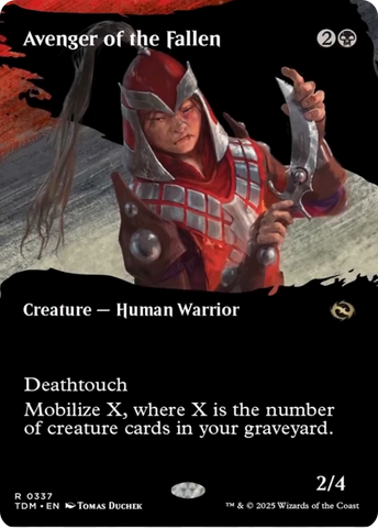 Avenger of the Fallen (Borderless) [Tarkir: Dragonstorm] Magic: The Gathering