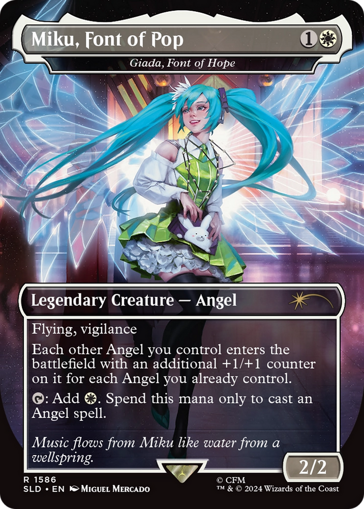 Miku, Font of Pop - Giada, Font of Hope (Rainbow Foil) [Secret Lair Drop Series] Magic: The Gathering