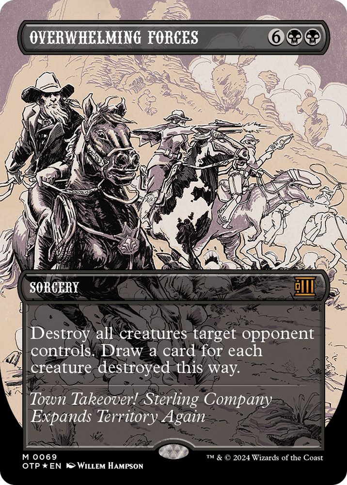 Overwhelming Forces (Textured Foil) [Outlaws of Thunder Junction: Breaking News] Magic: The Gathering