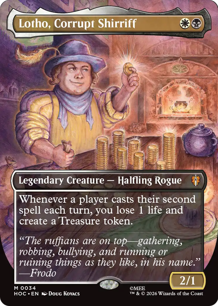 Lotho, Corrupt Shirriff (Borderless) [The Hobbit: Eternal-Legal] Magic: The Gathering