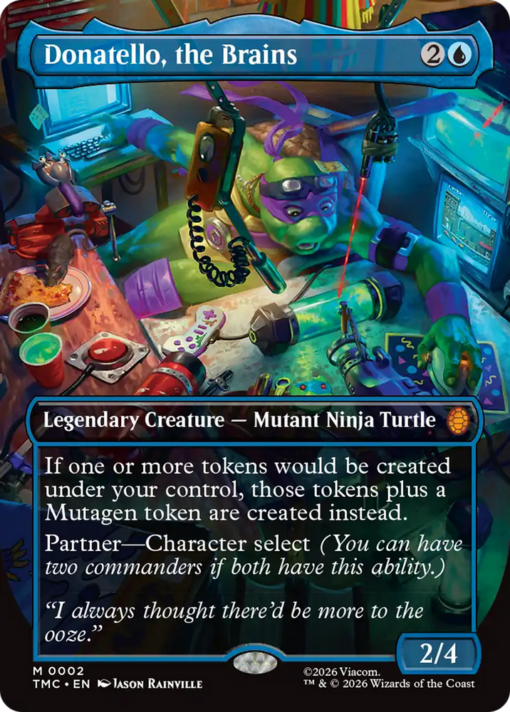 Donatello, the Brains (Borderless) [Teenage Mutant Ninja Turtles Commander] Magic: The Gathering