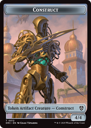 Construct // Beast (0011) Double-Sided Token [Aetherdrift Tokens] Magic: The Gathering