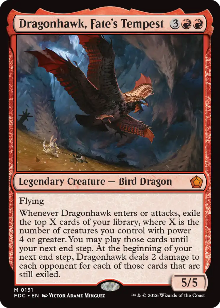 Dragonhawk, Fate's Tempest [Foundations Commander] Magic: The Gathering