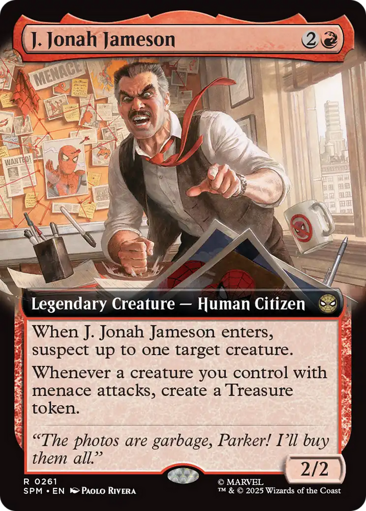 J. Jonah Jameson (Extended Art) [Marvel's Spider-Man] Magic: The Gathering