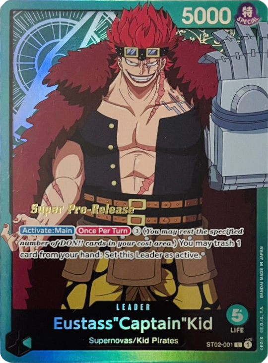 Eustass"Captain"Kid (001) [Super Pre-Release Starter Deck: Worst Generation] Bandai