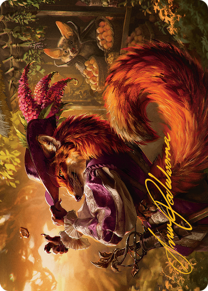 Mr. Foxglove Art Card (Gold-Stamped Signature) [Bloomburrow Art Series] Magic: The Gathering