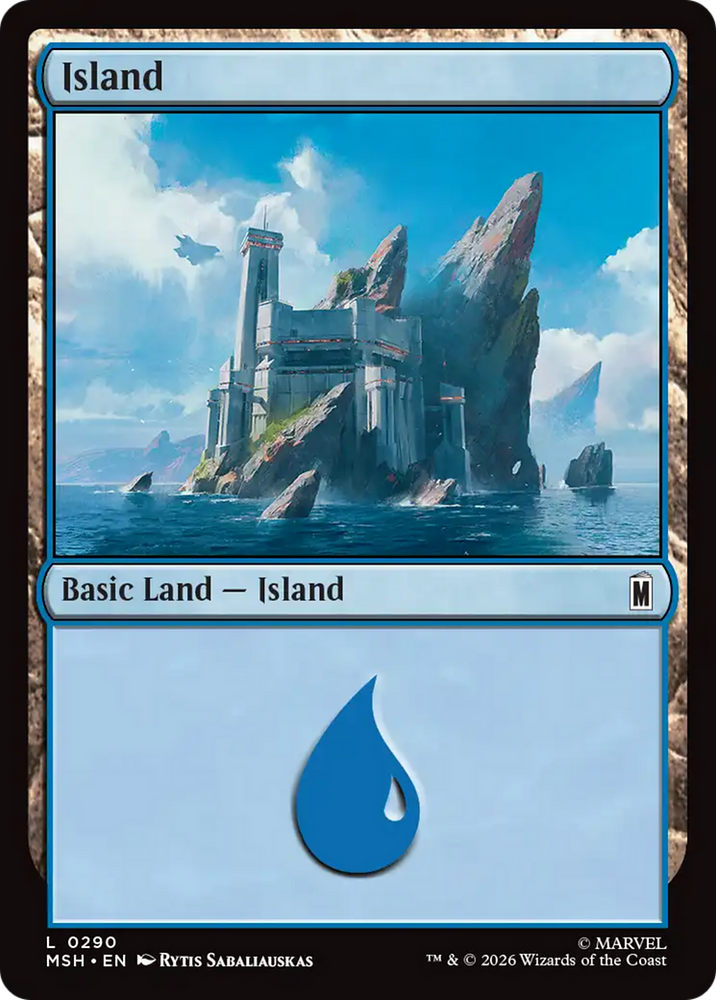 Island (0290) [Marvel Super Heroes] Magic: The Gathering