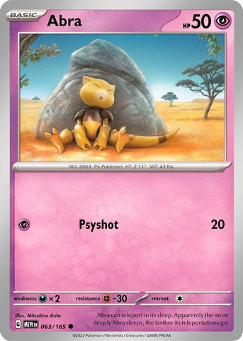 Abra (063/165) [Scarlet & Violet 151] Pokémon