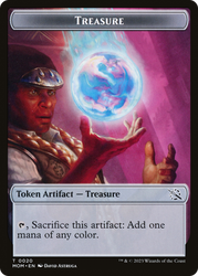 Treasure (20) // Dinosaur Double-Sided Token [March of the Machine Tokens] Magic: The Gathering