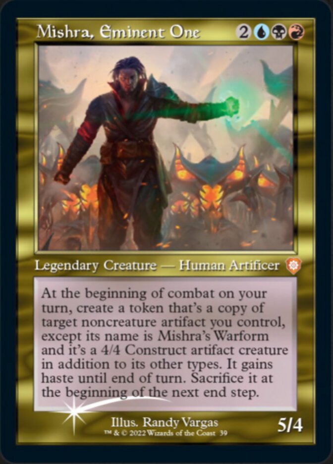 Mishra, Eminent One (039) (Retro) (Display Commander) [The Brothers' War Commander] Magic: The Gathering
