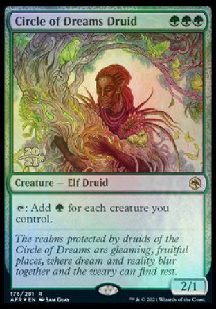 Circle of Dreams Druid [Dungeons & Dragons: Adventures in the Forgotten Realms Prerelease Promos] Magic: The Gathering