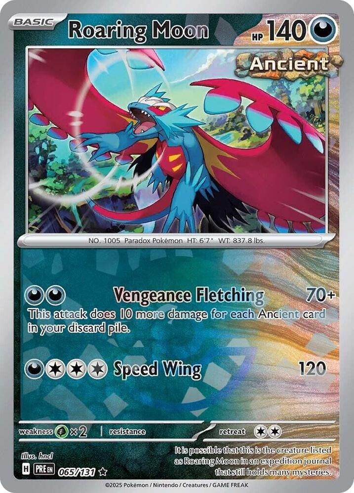 Roaring Moon (065/131) (Poke Ball Pattern) [Scarlet & Violet: Prismatic Evolutions] Pokémon