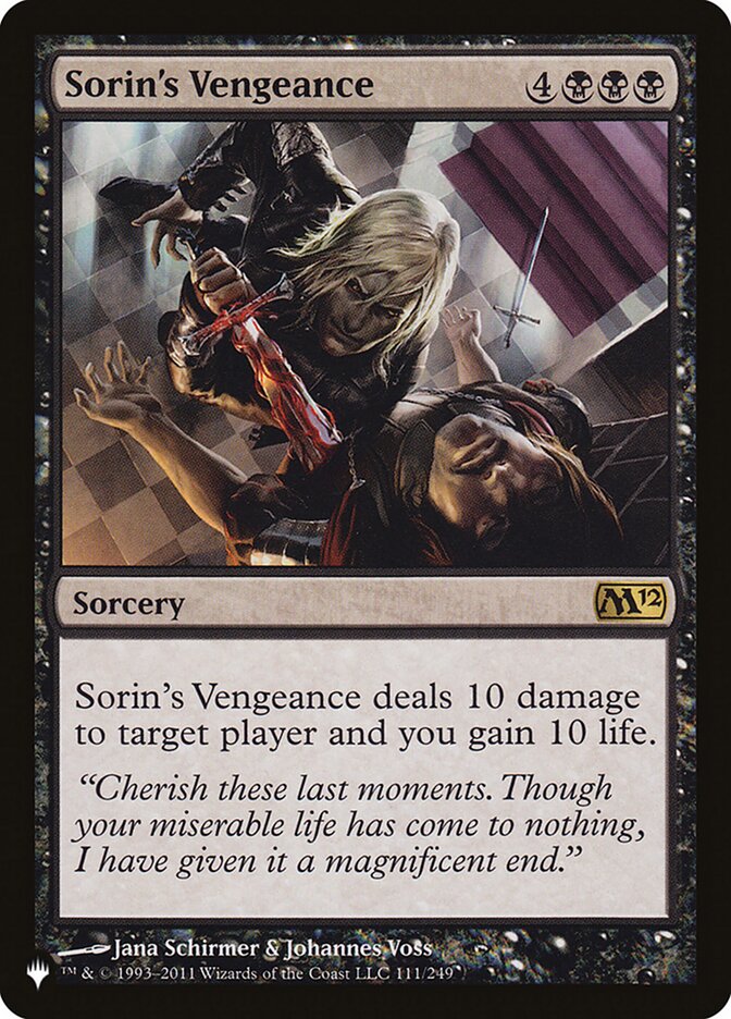 Sorin's Vengeance [The List] Magic: The Gathering
