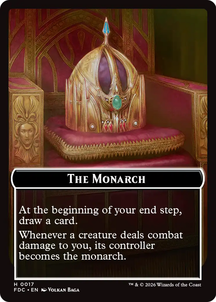 Thopter // The Monarch Double-Sided Token [Foundations Commander Tokens] Magic: The Gathering