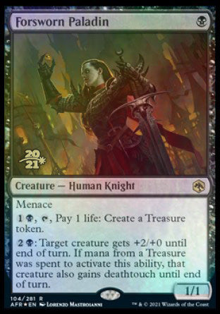 Forsworn Paladin [Dungeons & Dragons: Adventures in the Forgotten Realms Prerelease Promos] Magic: The Gathering