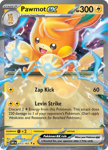 Pawmot ex (073/197) [Scarlet & Violet: Obsidian Flames] Pokémon