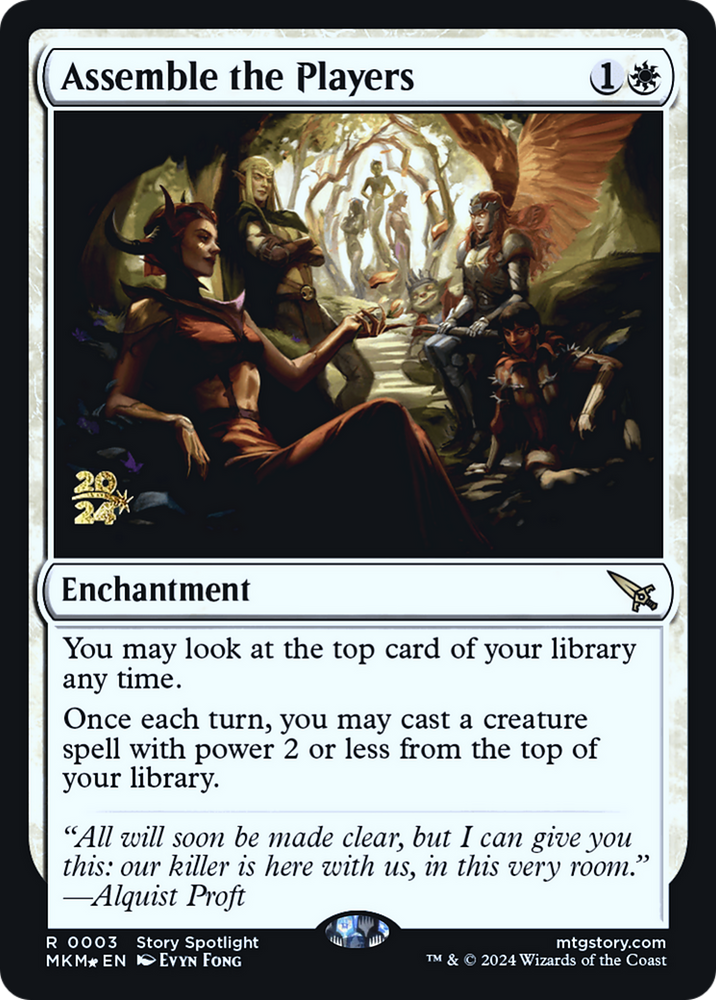Assemble the Players [Murders at Karlov Manor Prerelease Promos] Magic: The Gathering