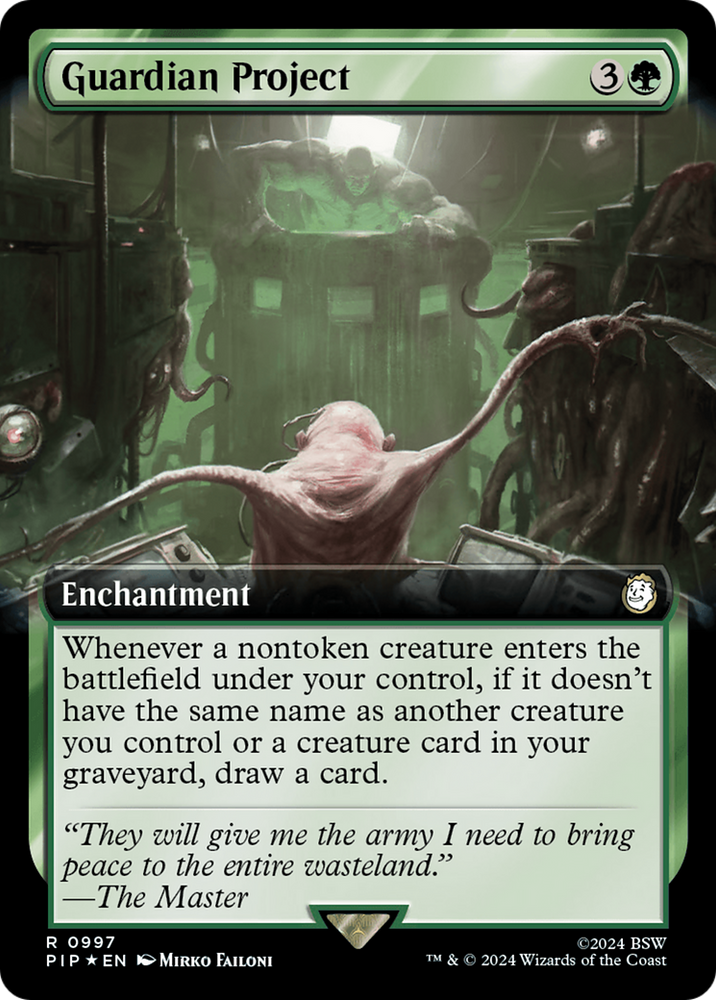 Guardian Project (Extended Art) (Surge Foil) [Fallout] Magic: The Gathering
