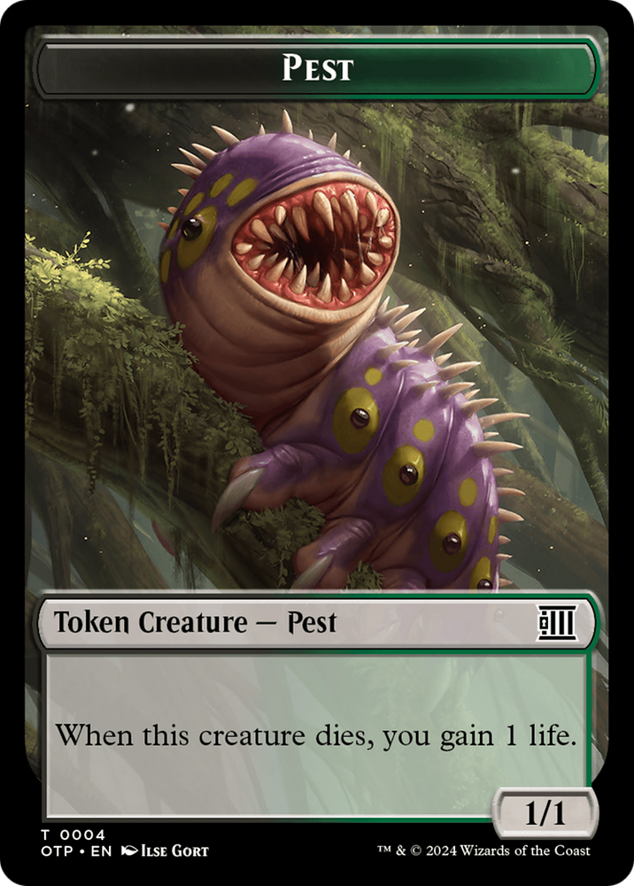Mercenary // Pest Double-Sided Token [Outlaws of Thunder Junction Tokens] Magic: The Gathering