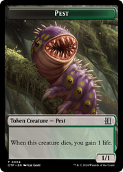 Treasure // Pest Double-Sided Token [Outlaws of Thunder Junction Tokens] Magic: The Gathering