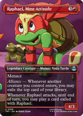 Raphael, Most Attitude (Borderless) [Teenage Mutant Ninja Turtles] Magic: The Gathering