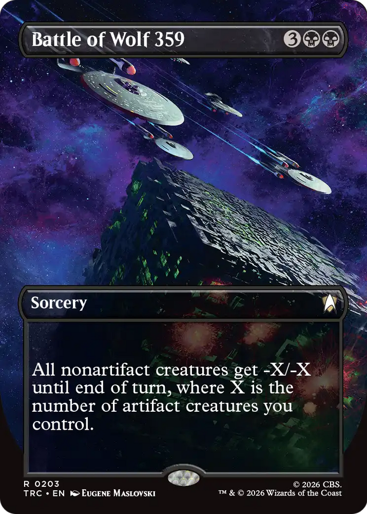 Battle of Wolf 359 (Borderless) [Star Trek Commander] Magic: The Gathering